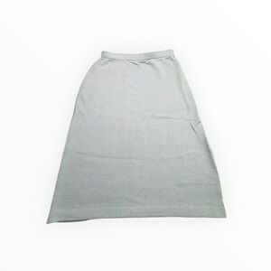 St John Collection Light Blue Wool Blend Knit A-Line Skirt Womens Size 10